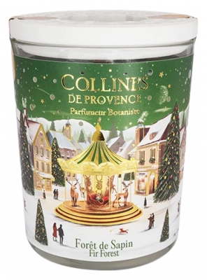 Collines de Provence Bougie Parfumée de Noël 180 g - Senteur : Forêt de Sapin
