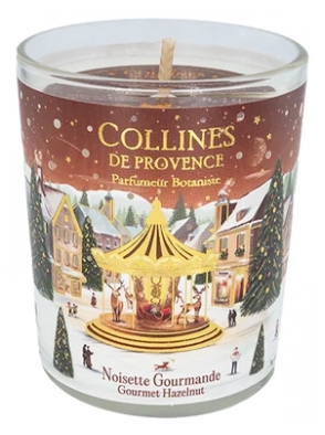 Collines de Provence Bougie Parfumée de Noël 75 g - Senteur : Noisette Gourmande