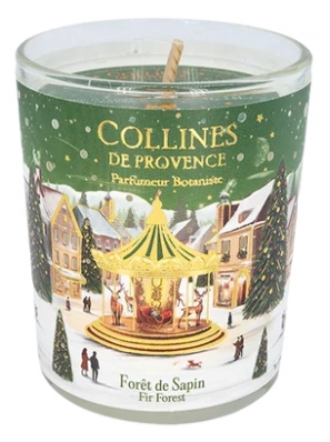 Collines de Provence Bougie Parfumée de Noël 75 g - Senteur : Forët de Sapin