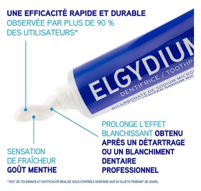 Elgydium Dentifrice Blancheur 2 x 75 ml