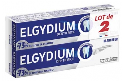 Elgydium Dentifrice Blancheur 2 x 75 ml