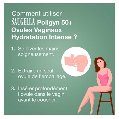 Saugella Poligyn 50+ Ovules Vaginaux Hydratation Intense 10 Ovules