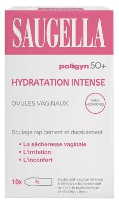 Saugella Poligyn 50+ Ovules Vaginaux Hydratation Intense 10 Ovules