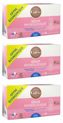 Gifrer Sérum Physiologique 40 x 5 ml Lot de 3