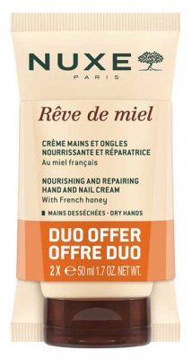 Nuxe Rêve de Miel Crème Mains et Ongles Réparatrice et Nourrissante 2 x 50 ml