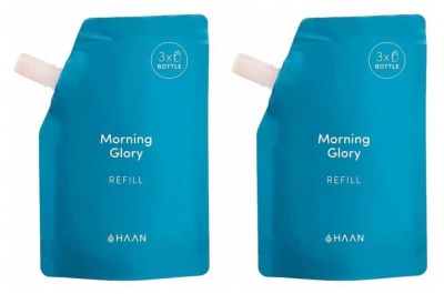 Haan Désinfectant hydroalcoolique pour mains Morning Glory Recharge Lot de 2 x 100 ml