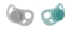 Turquoise / Gris Clair