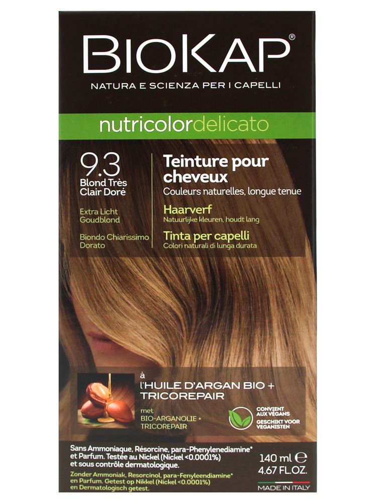 Biokap Nutricolor Delicato Coloration Permanente - Coloration : 9.3 Blond Très Clair Doré