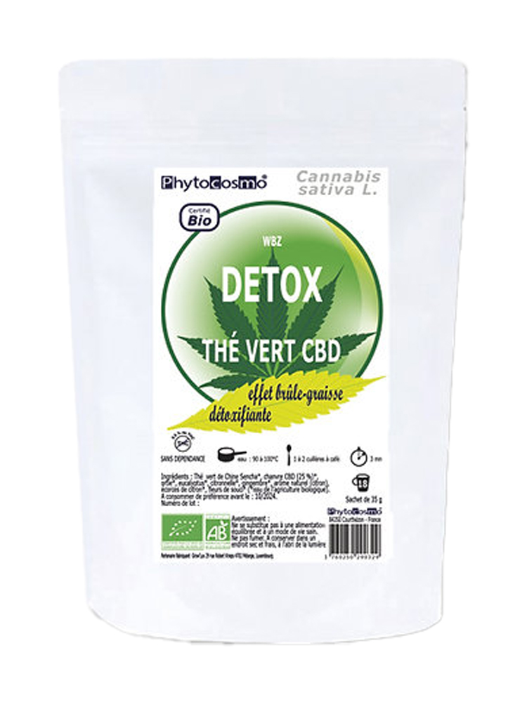 Phytocosmo Cbd Infusion Thé Vert Détox Bio - Vrac 35 g
