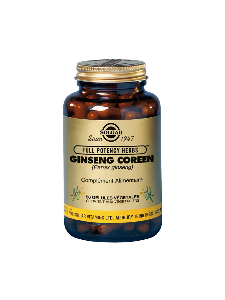 Solgar Ginseng Coréen (Panax) Gélules Végétales