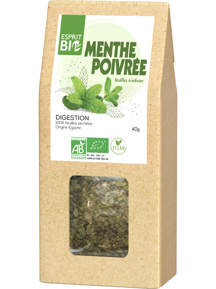 Esprit Bio Menthe Poivrée à Infuser Bio 40 g