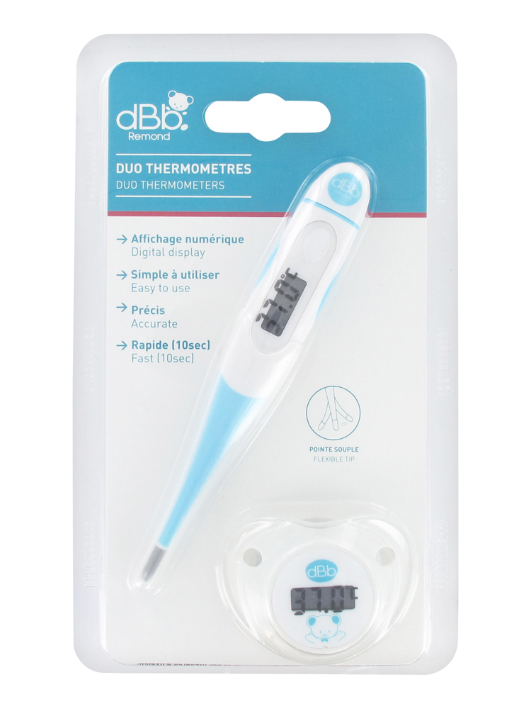 Dbb Remond Hygiène Duo Thermomètres Médicaux Bébé (Sucette Thermomètre + Thermomètre)