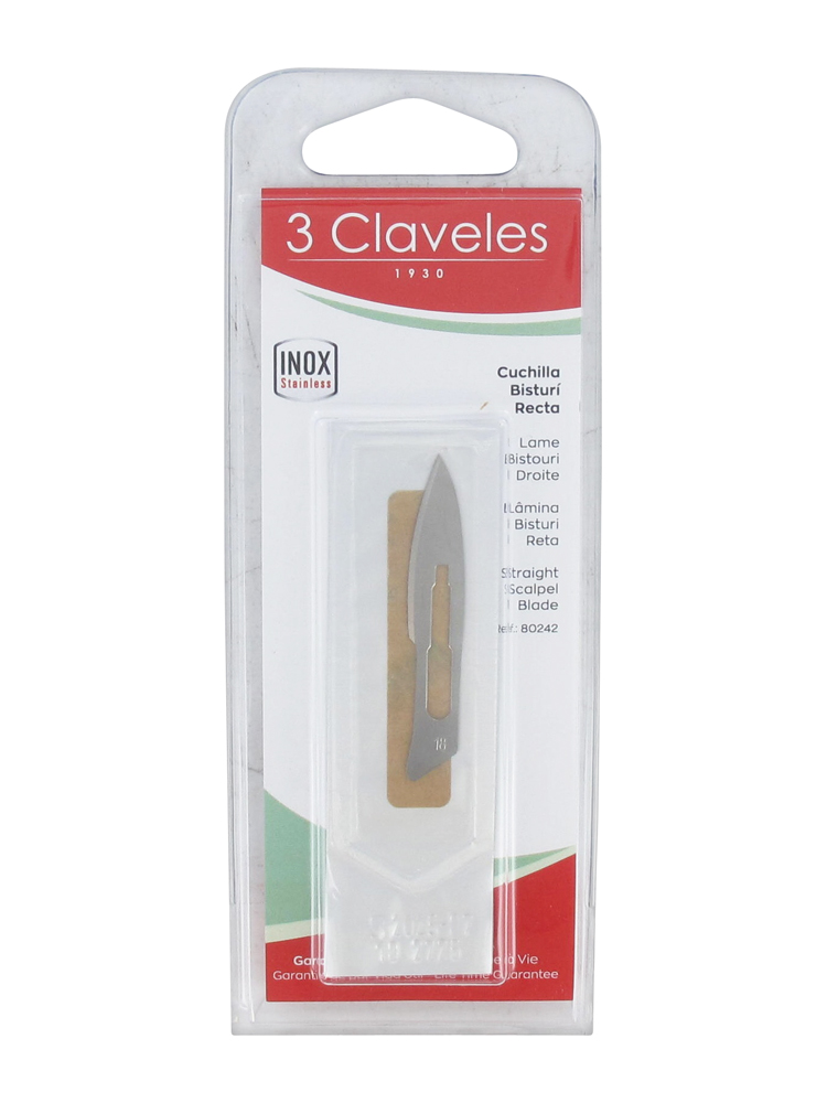 3 Clavelés Acl4085430 Lame Bistouri Droit D. 3Cf