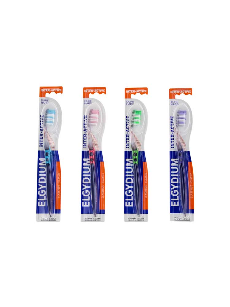 Pierre Fabre Oral Care Elgydium Brosse à Dents Interactive Dure - Couleur : Rose