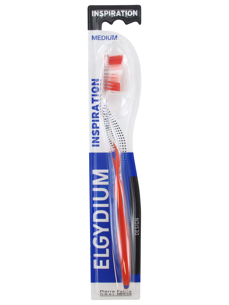 Pierre Fabre Oral Care Elgydium Brosse à Dents Inspiration Médium - Couleur : Rouge