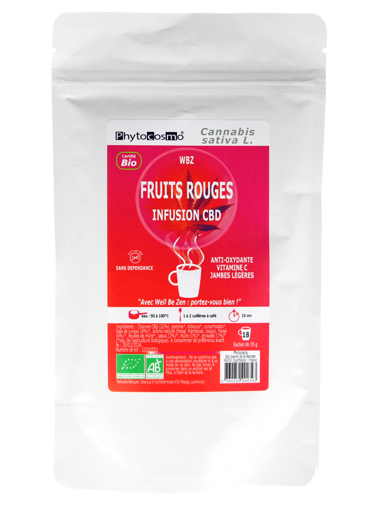 Phytocosmo Cbd Infusion Fruits Rouges Bio - Vrac 35 g
