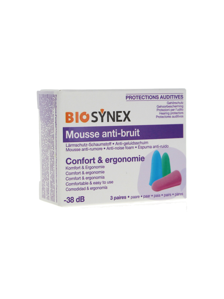 Biosynex Protections Auditives Mousse X 3 Paires