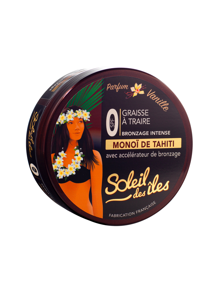 Soleil Des Îles Solaire Graisse a Traire Bronzage Intense Spf0 Parfum Vanille 150 ml - Parfum : Vanille