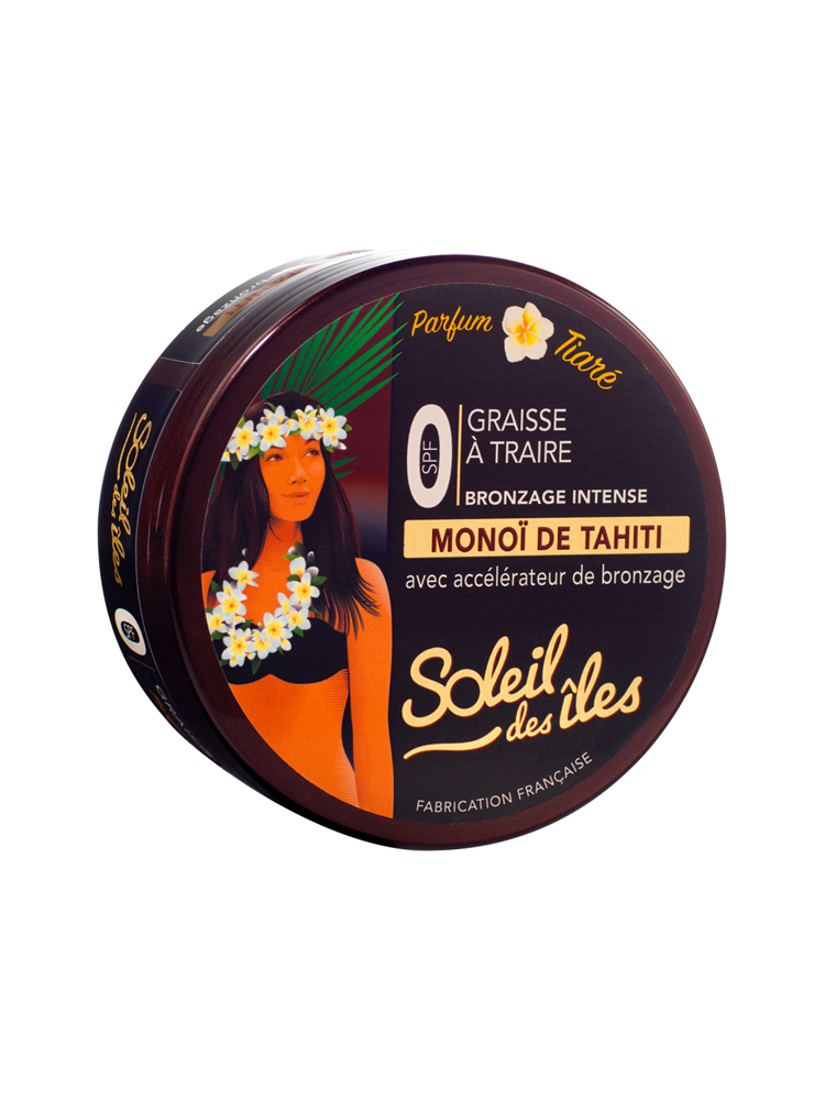 Soleil Des Îles Solaire Graisse a Traire Bronzage Intense Spf0 Parfum Vanille 150 ml - Parfum : Tiaré