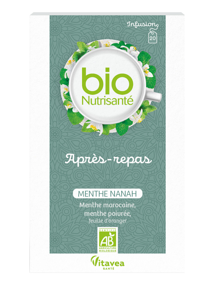 Vitavea Menthe Nanah Après-Repas Bio 20 sachets