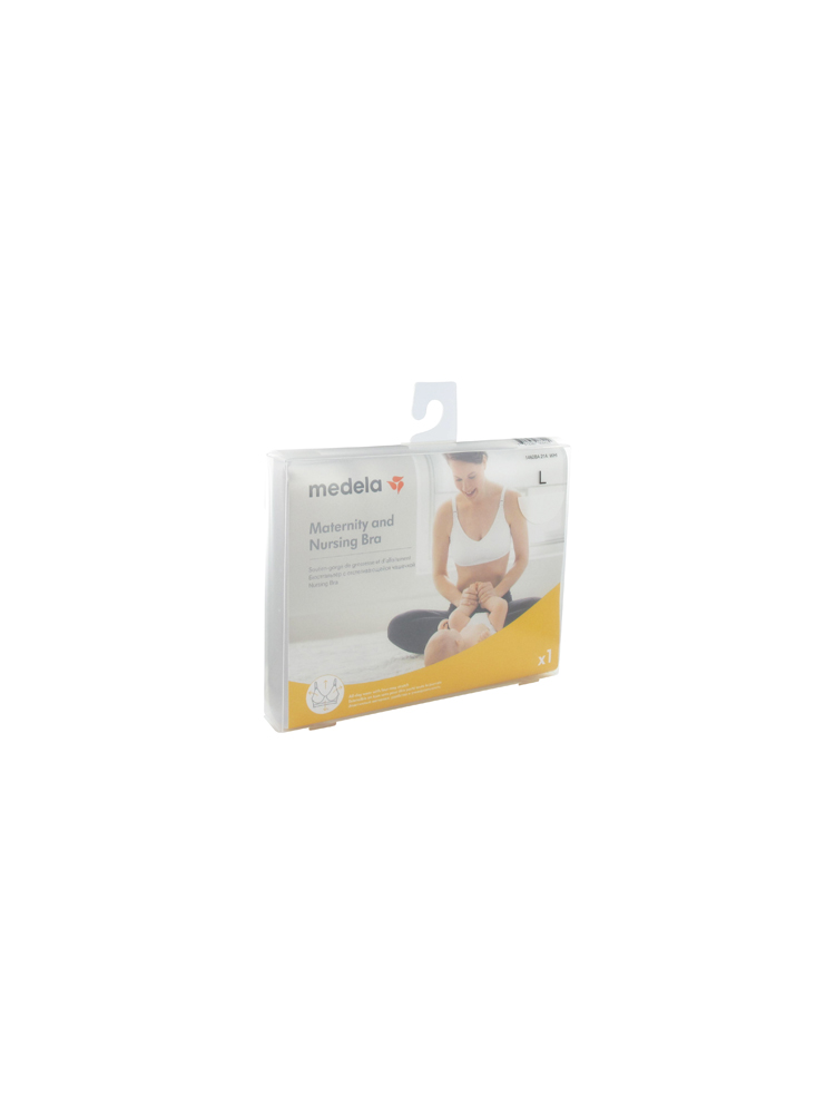 Medela Soutien-Gorge Grossesse et Allaitement - Blanc - 1 Pièce - Taille : L
