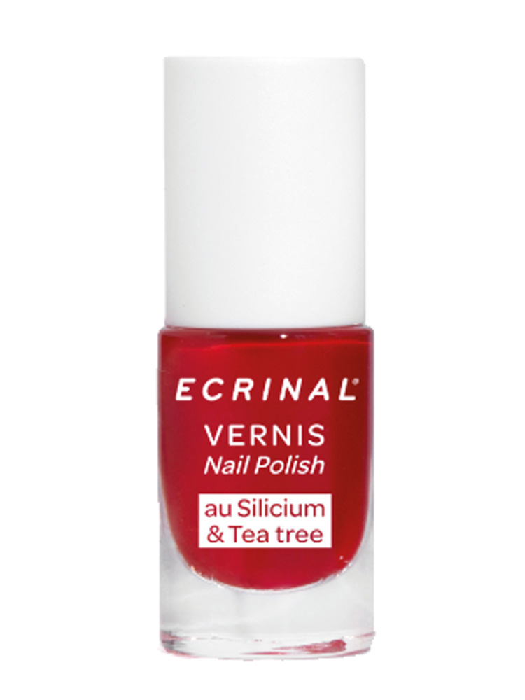 Ecrinal Vernis Silicium + Tea Tree Rose Perle 5 ml - Couleur : Rouge Passion