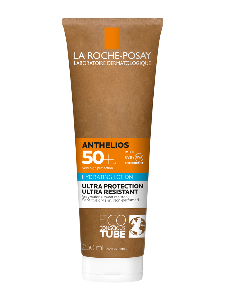 La Roche-Posay Anthelios Crème Solaire en Lait Hydratant Corps Spf50+ Sans Parfum 250 ml Tube Eco-Responsable