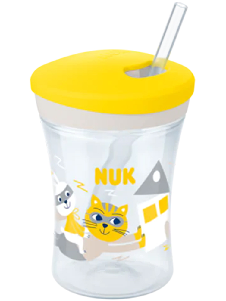 Gourde d'apprentissage NUK 300 ml 12 Mois et + - Couleur : Jaune