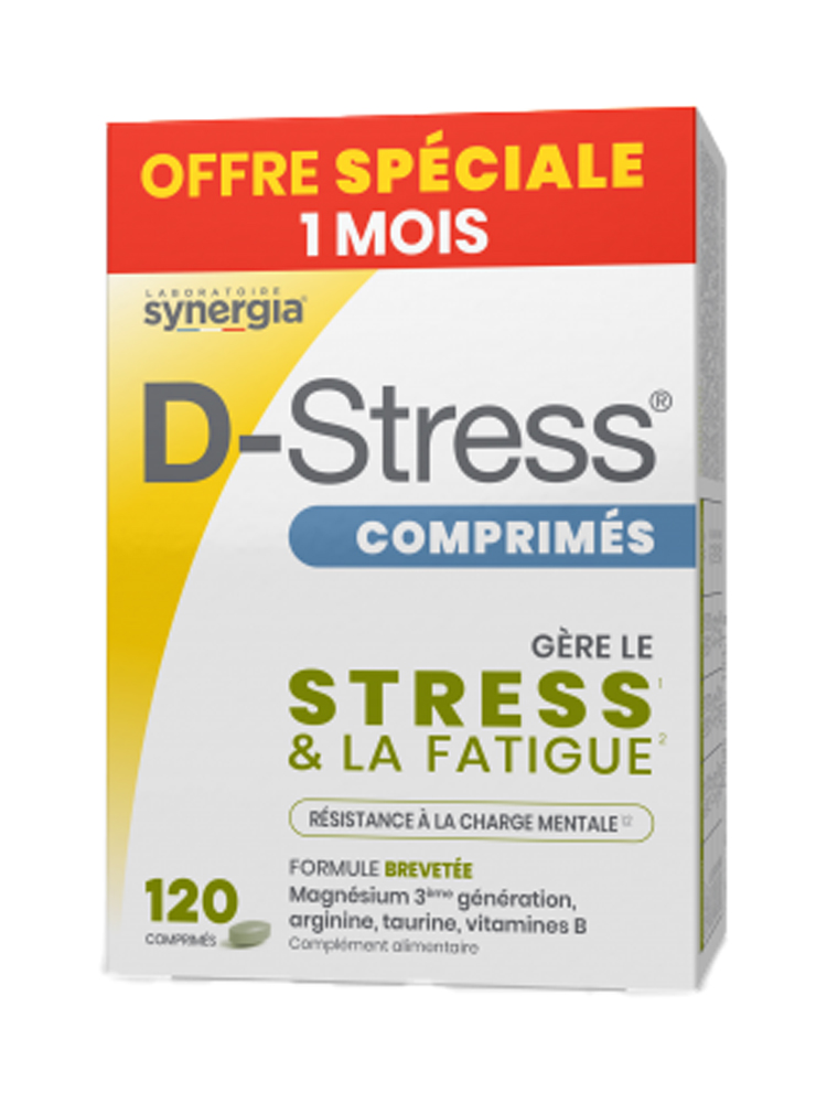 Synergia D-Stress Comprimé Pack Eco 1Mois - Boite de 120 Comprimés