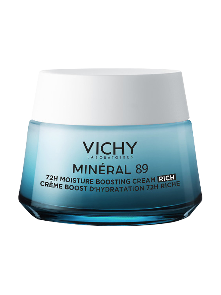 Vichy Minéral 89 Crème Riche Boost d'Hydratation 72H Peaux Sèches 50 ml