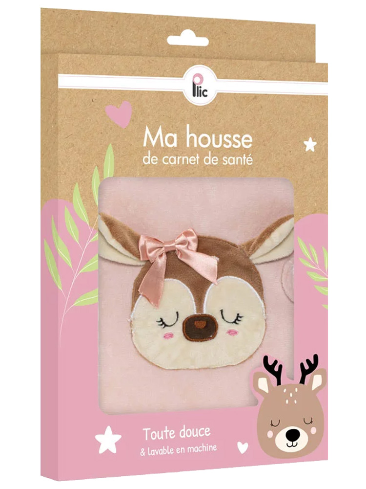 Plic Housse Protège Carnet de Santé - Biche
