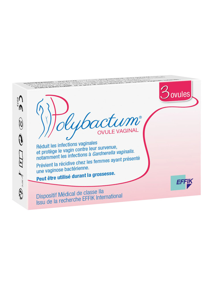 Effik Polybactum Vaginose Bactérienne 3 Ovules (Cure de 1 Mois)