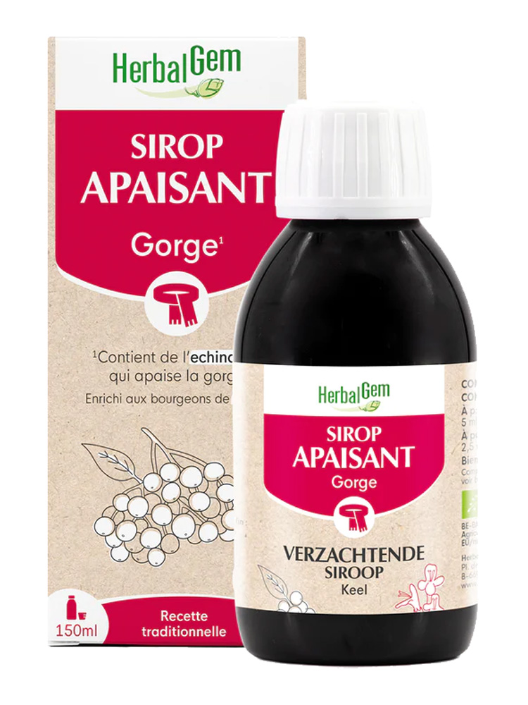 Herbalgem Sirop Refroidissement Apaise la Gorge Irritée et Calme Les Voies Respiratoires Recette Traditionnelle Enrichie Aux Bourgeons 150 ml