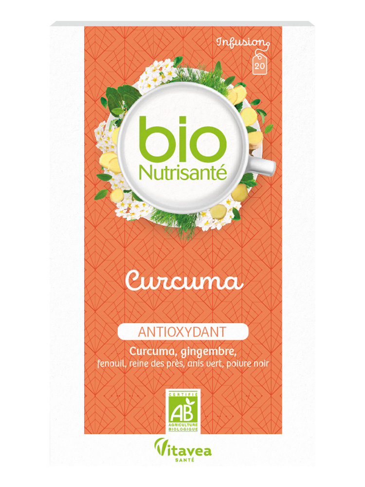 Vitavea Bionutrisanté - Infusion Curcuma - Antioxydant - 20 Sachets