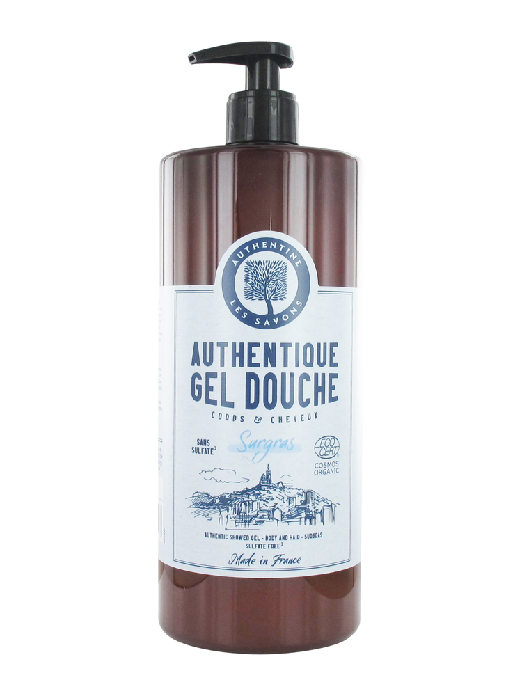 Authentine Authentique Gel Douche Corps & Cheveux Surgras (Sans sulfate) 1 L
