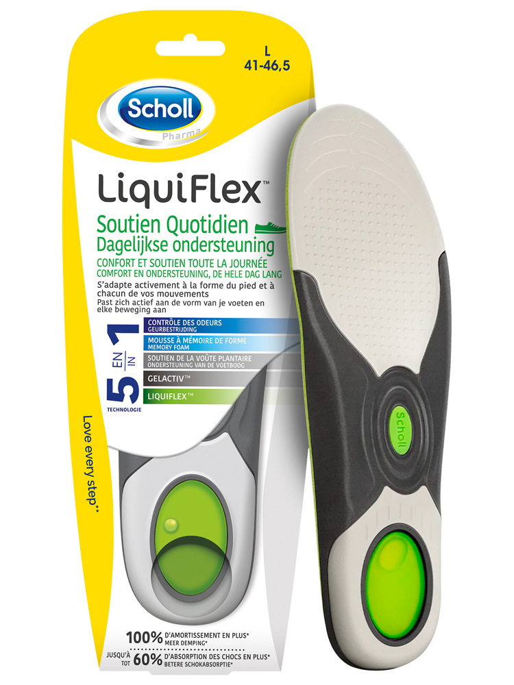 Scholl Semelles Soutien Quotidien Chaussures Femmes Pointure 35.5-40.5 - 1 Paire - Taille : L