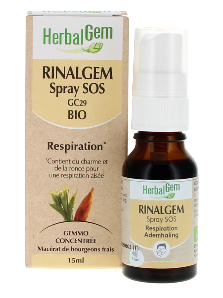 HerbalGem Rinalgem Spray Buccal Bio Respiration - Inconfort Saisonnier 15 Ml