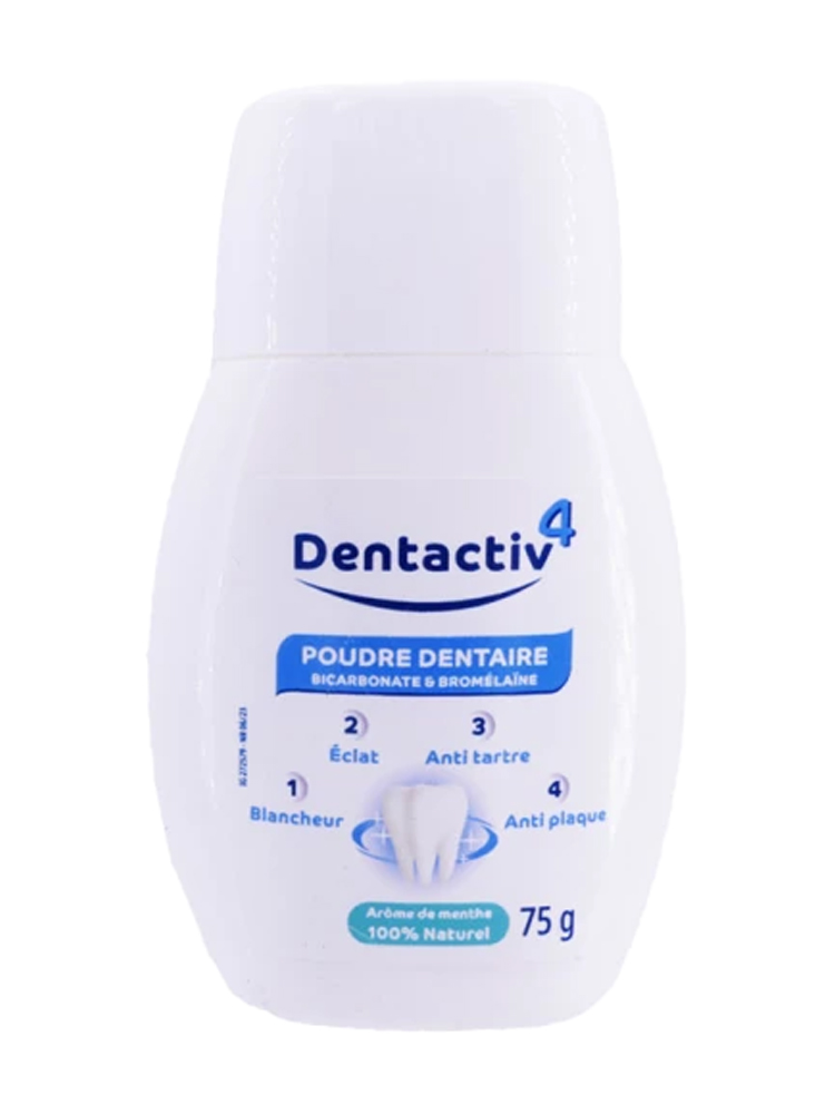 Gilbert Dentactiv4 Poudre Dentaire Blancheur Bicarbonate 75 g