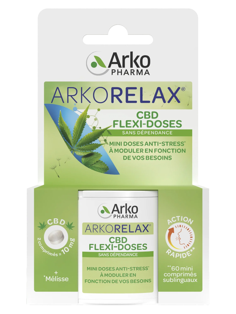Arkopharma Arkorelax Stress CBD 60 Comprimés Sublingaux