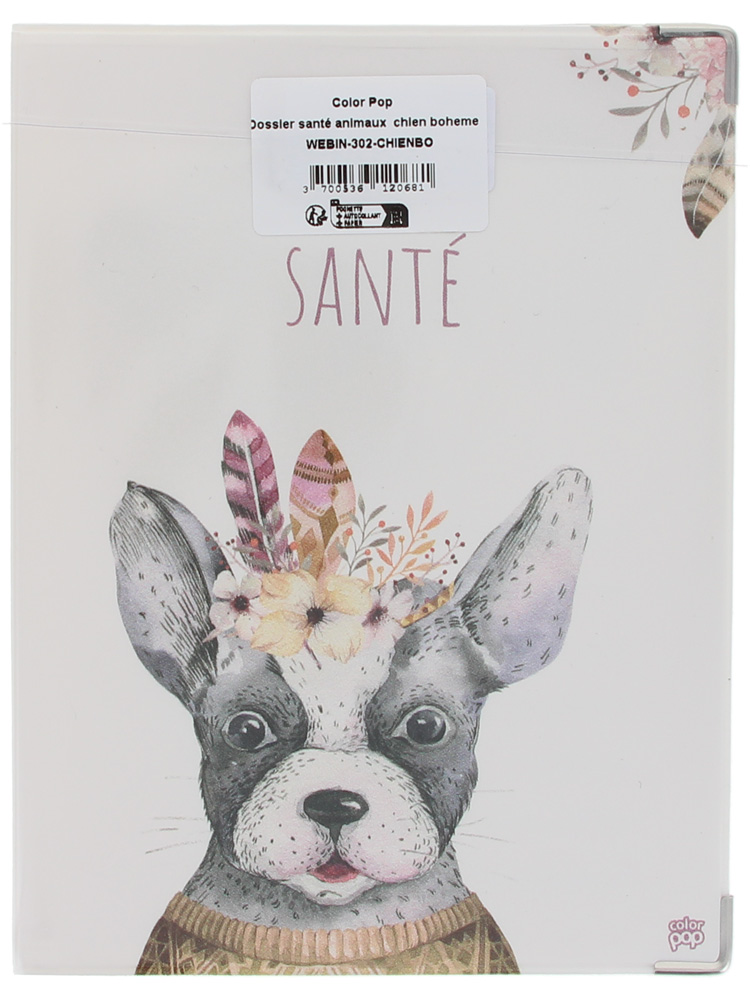 Color Pop Protège Carnet Santé Animaux - Modèle : Chien