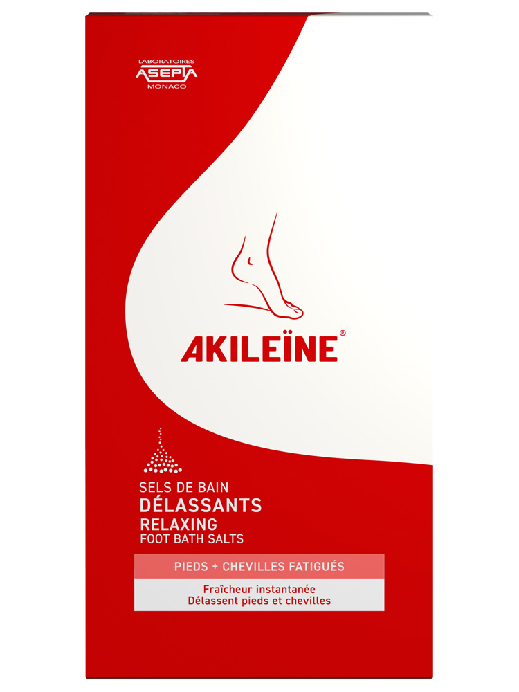 Akileïne Sels de Bain Délassants Pieds et Chevilles Fatigués 2 x 150 g