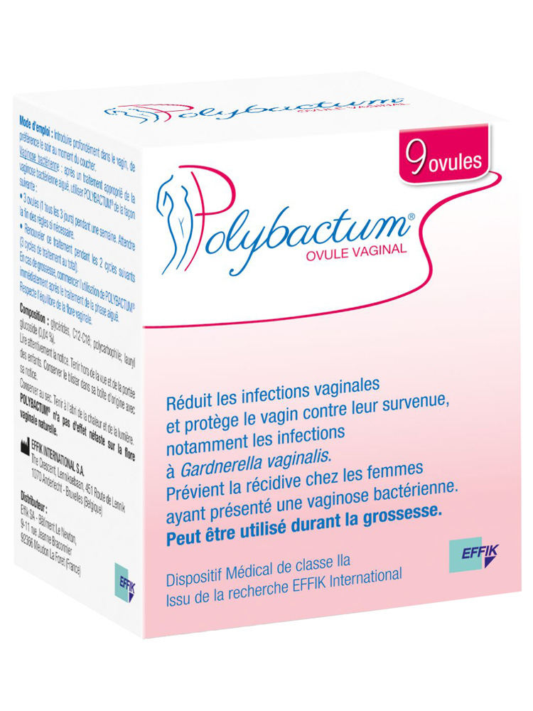 Effik Polybactum Vaginose Bactérienne 9 Ovules (Cure de 3 Mois)