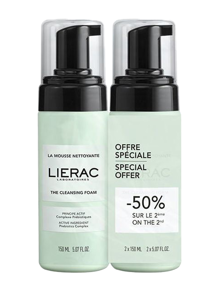 Lierac La Mousse Nettoyante Prébiotiques 2 x 150 ml Offre Spéciale
