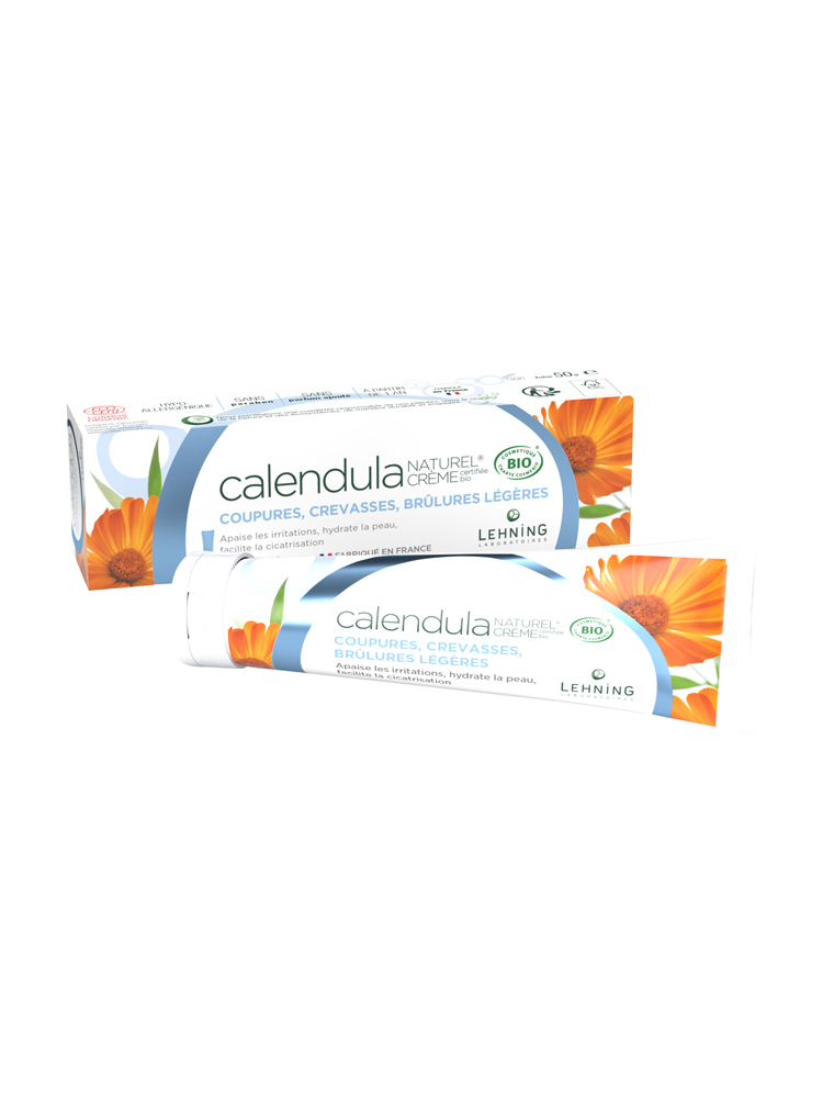 Laboratoires Lehning Crème Calendula Bio - Coupures, Crevasses, Brûlures Légères - 50 g