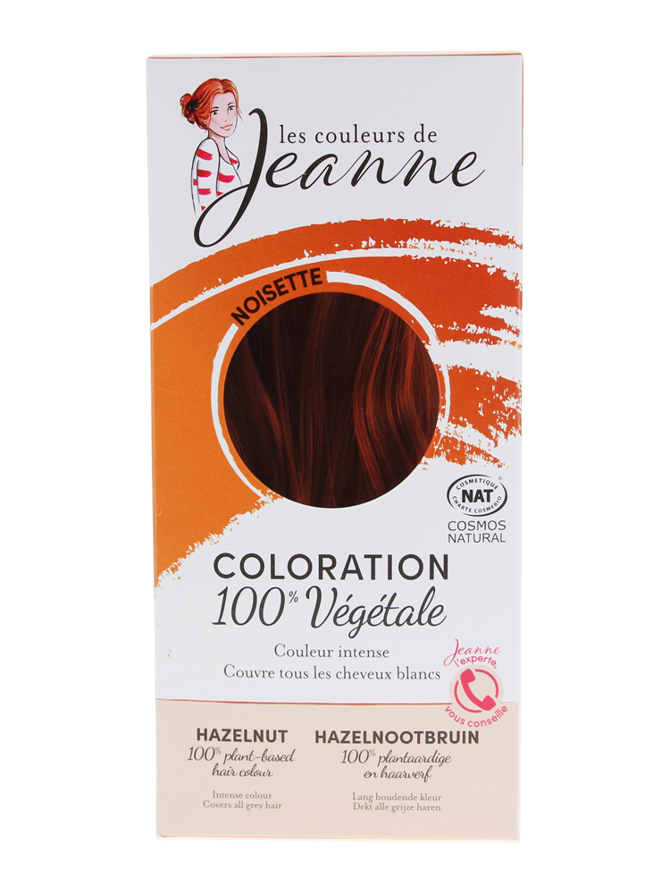 Les couleurs de Jeanne Coloration Poudres 100% Pures et Végétales Bio - Couleur : Noisette