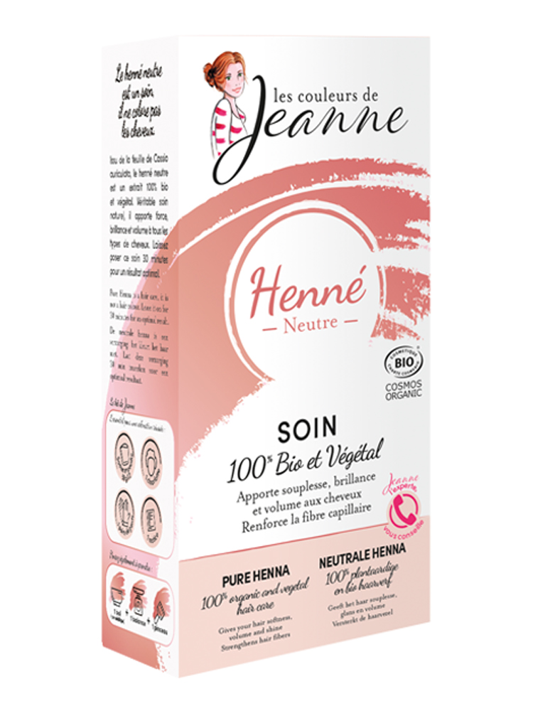 Les couleurs de Jeanne Soin Henné Neutre 100% Végétal Bio