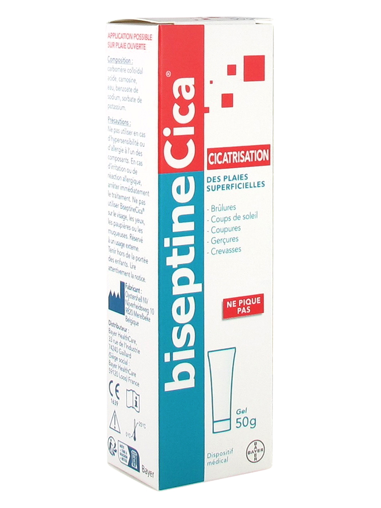 Biseptine Cica - Gel Cicatrisant - 50 g - Cicatrisation Plaies Superficielles