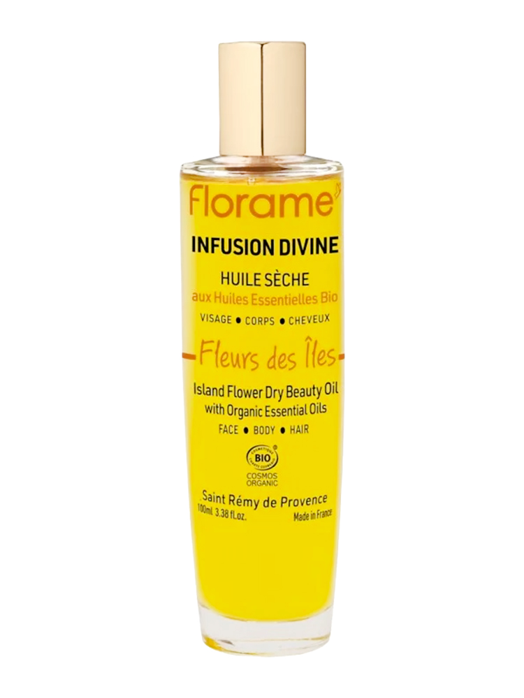 Florame Infusion Divine Huile Sèche Fleurs des Îles Visage Corps Cheveux Bio 100 ml