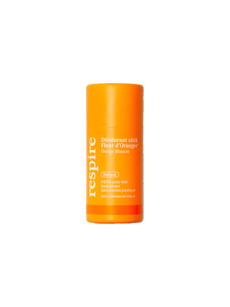 Respire Déodorant Fleur d'Oranger Stick Solide Efficacité 48H Carton Bio 50 g