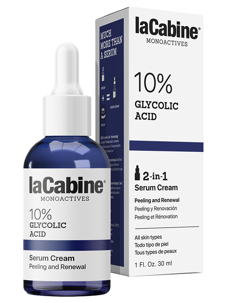 laCabine Monoactives 10% Glycolic Acid Solution 2en1 Serum Cream 30 ml